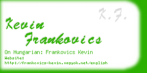 kevin frankovics business card